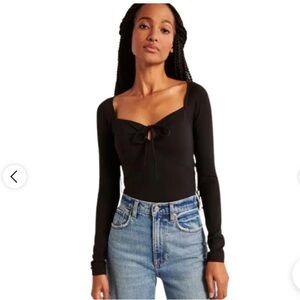 Abercrombie Bodysuit Tie Long-sleeve